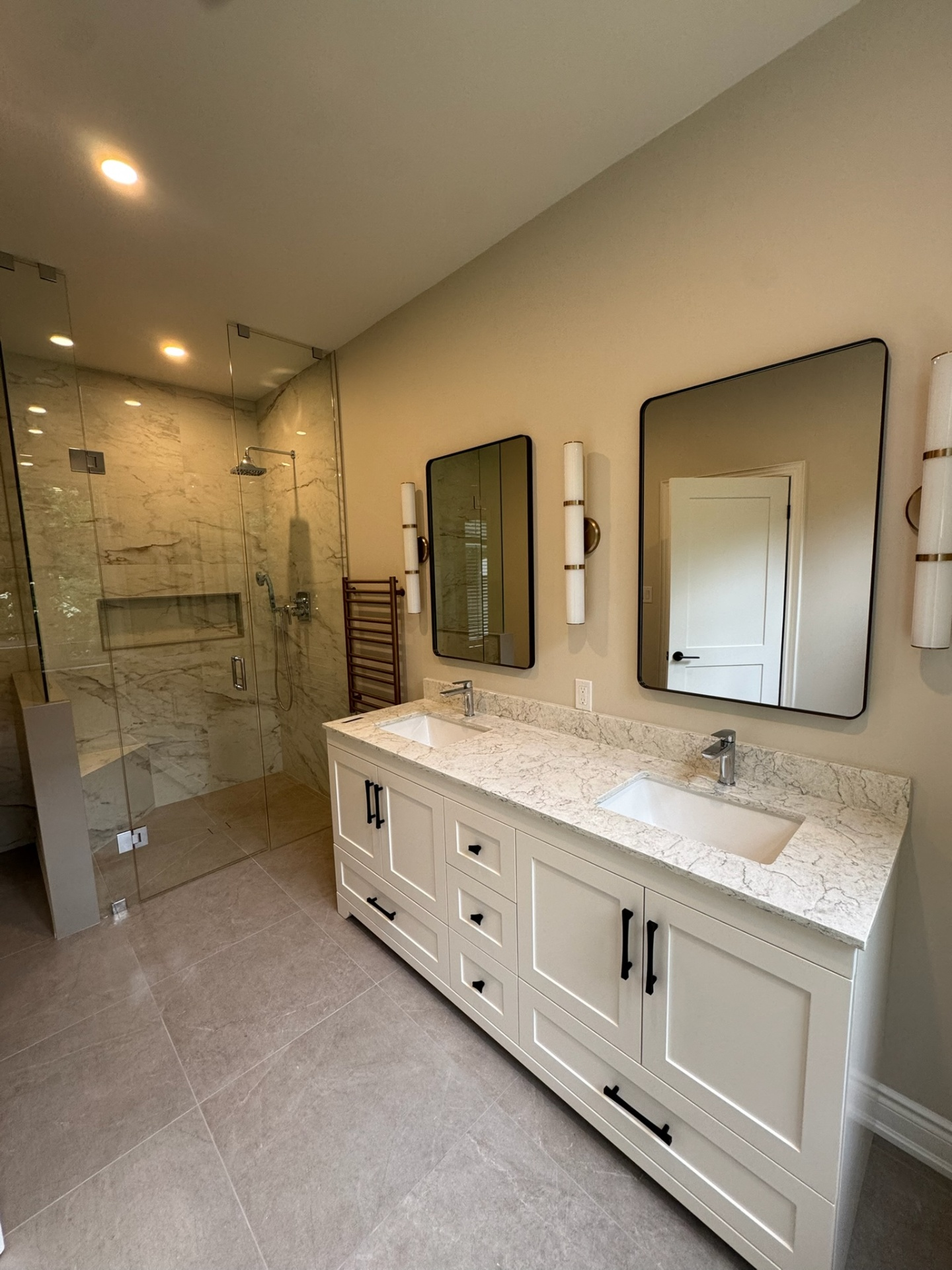Marble Shower & Double Vanity Ensuite